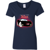 T-Shirts Navy / S KITT McQueen Women's V-Neck T-Shirt