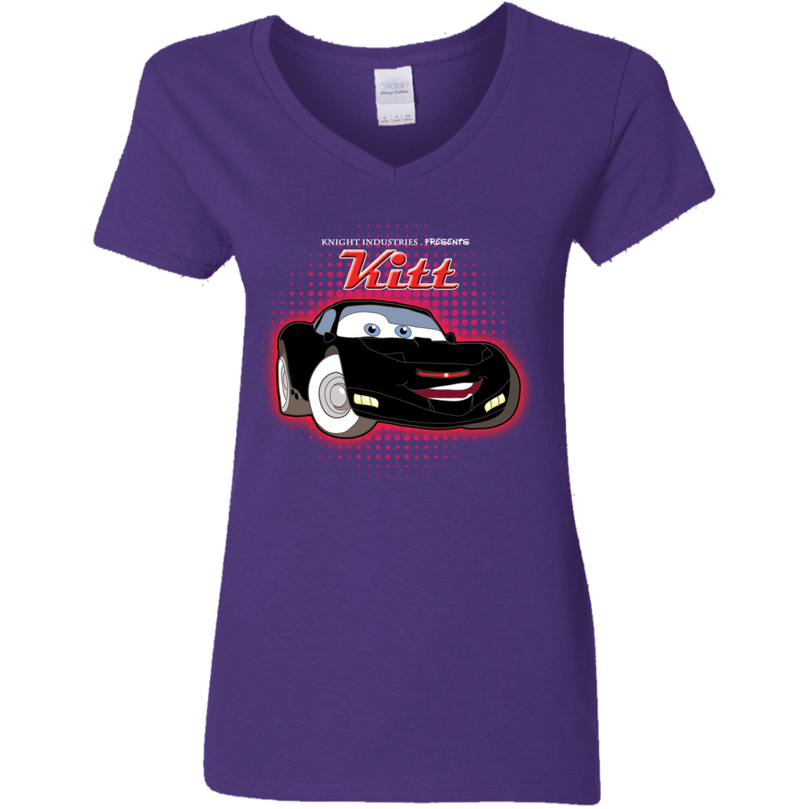 T-Shirts Purple / S KITT McQueen Women's V-Neck T-Shirt