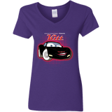 T-Shirts Purple / S KITT McQueen Women's V-Neck T-Shirt