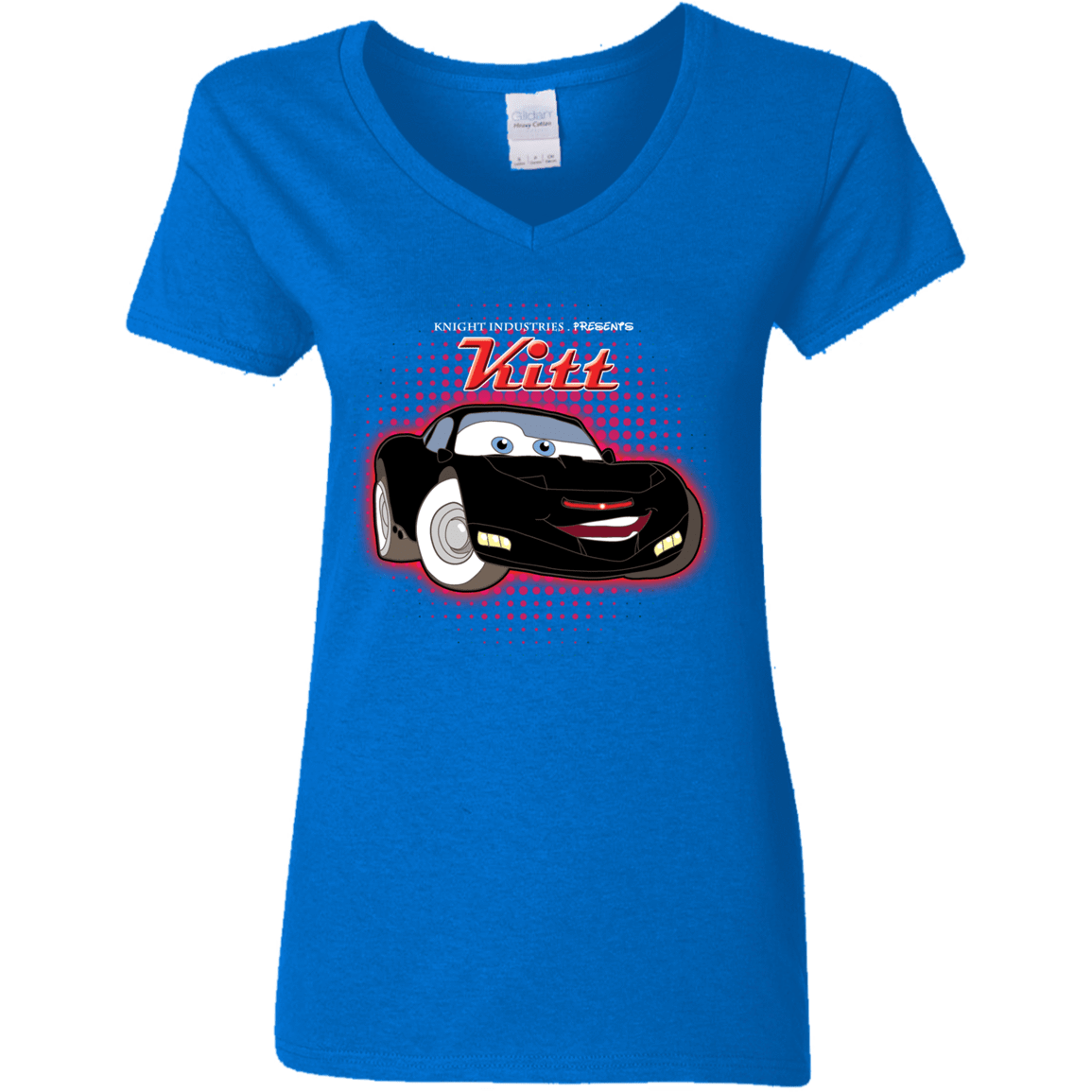 T-Shirts Royal / S KITT McQueen Women's V-Neck T-Shirt