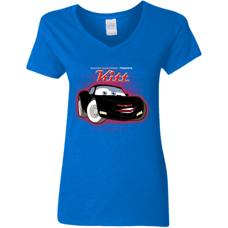 T-Shirts Royal / S KITT McQueen Women's V-Neck T-Shirt