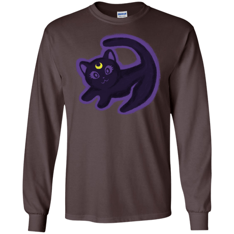 T-Shirts Dark Chocolate / S Kitty Queen Men's Long Sleeve T-Shirt