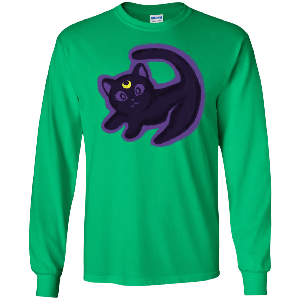 T-Shirts Irish Green / S Kitty Queen Men's Long Sleeve T-Shirt