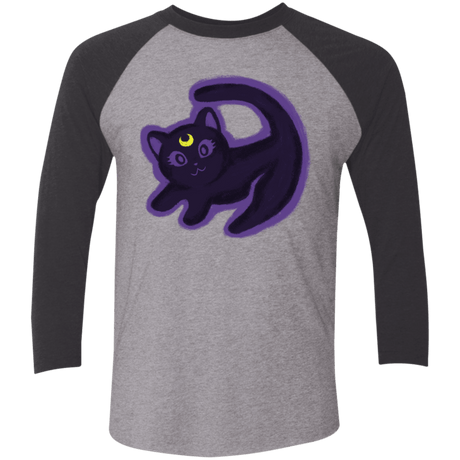 T-Shirts Premium Heather/Vintage Black / X-Small Kitty Queen Men's Triblend 3/4 Sleeve