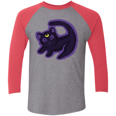 T-Shirts Premium Heather/Vintage Red / X-Small Kitty Queen Men's Triblend 3/4 Sleeve