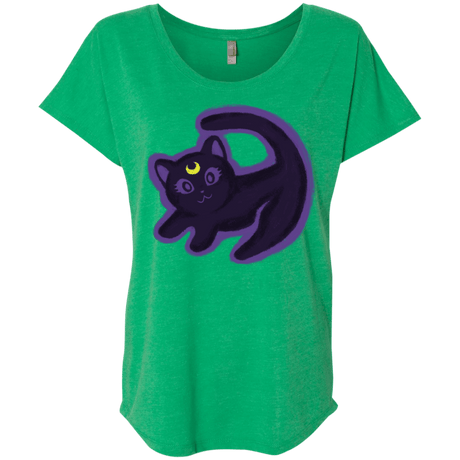 T-Shirts Envy / X-Small Kitty Queen Triblend Dolman Sleeve