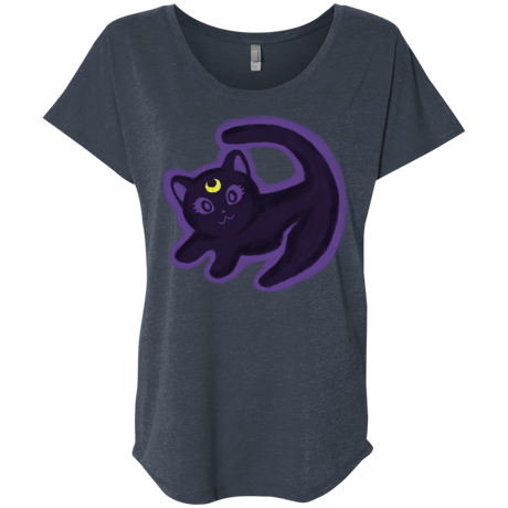 T-Shirts Vintage Navy / X-Small Kitty Queen Triblend Dolman Sleeve