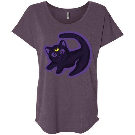 T-Shirts Vintage Purple / X-Small Kitty Queen Triblend Dolman Sleeve