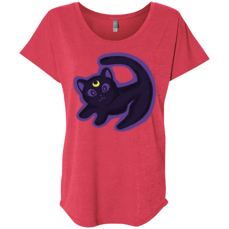 T-Shirts Vintage Red / X-Small Kitty Queen Triblend Dolman Sleeve