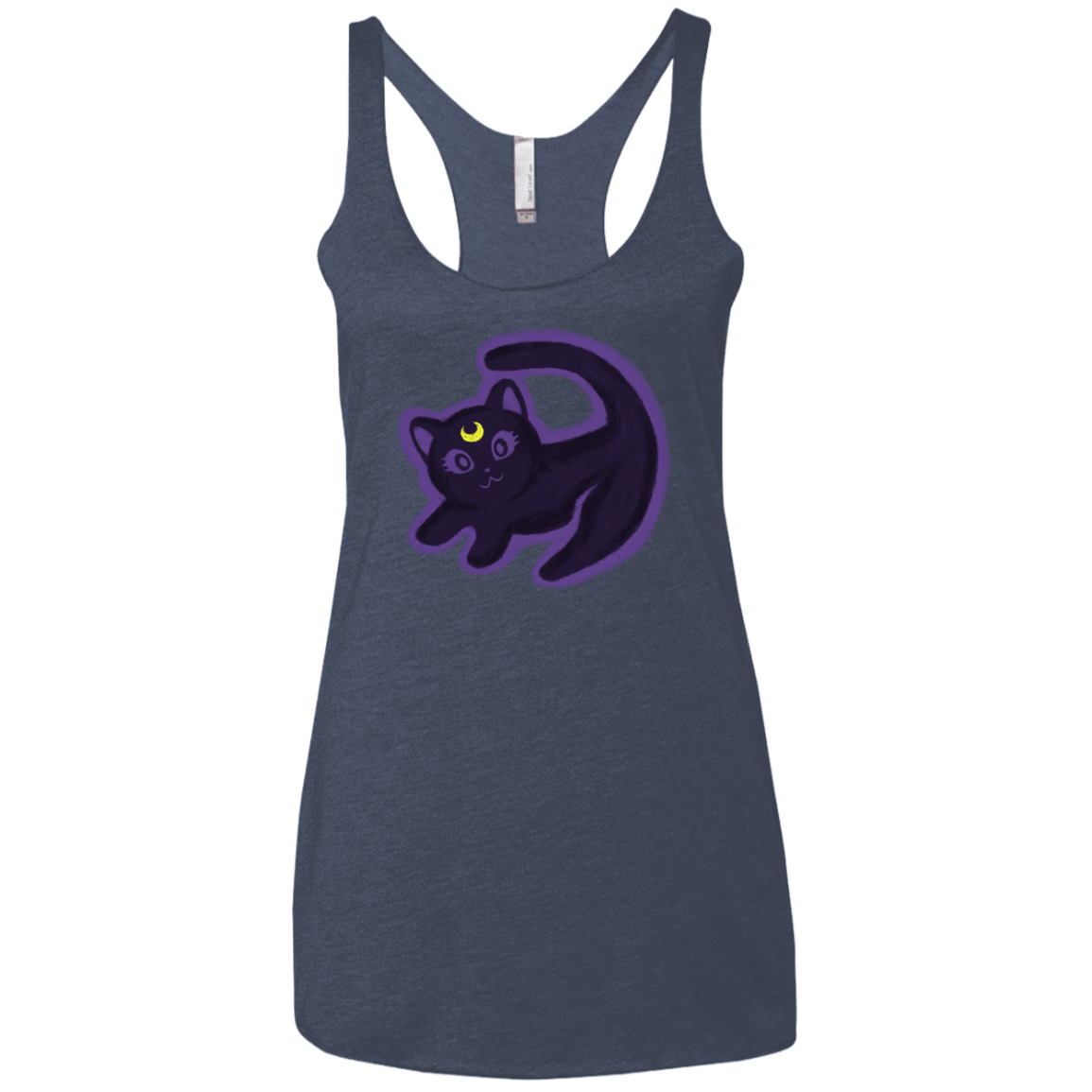 T-Shirts Vintage Navy / X-Small Kitty Queen Women's Triblend Racerback Tank