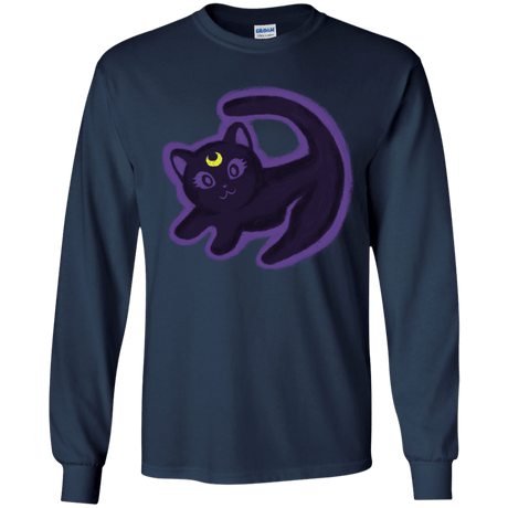 T-Shirts Navy / YS Kitty Queen Youth Long Sleeve T-Shirt