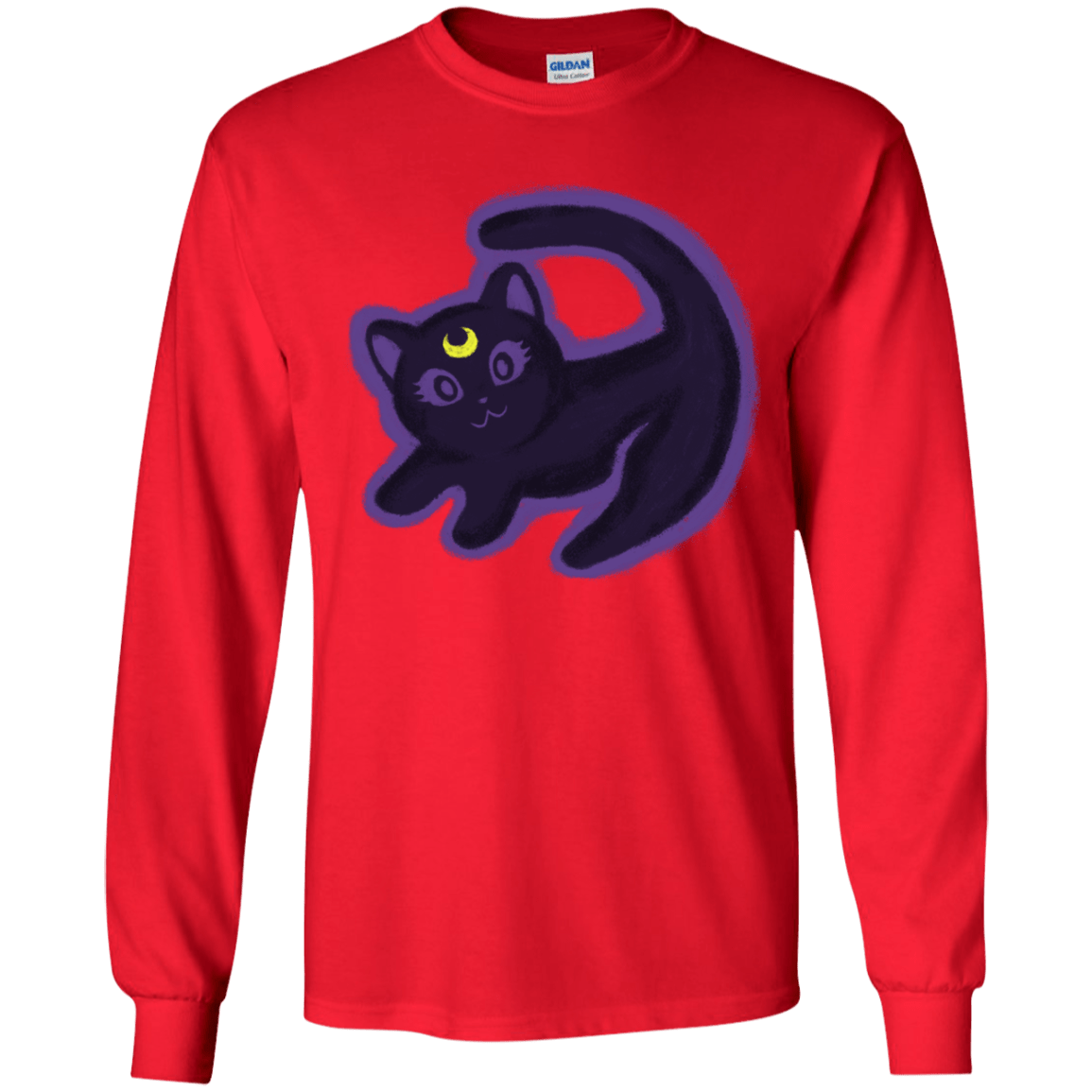 T-Shirts Red / YS Kitty Queen Youth Long Sleeve T-Shirt