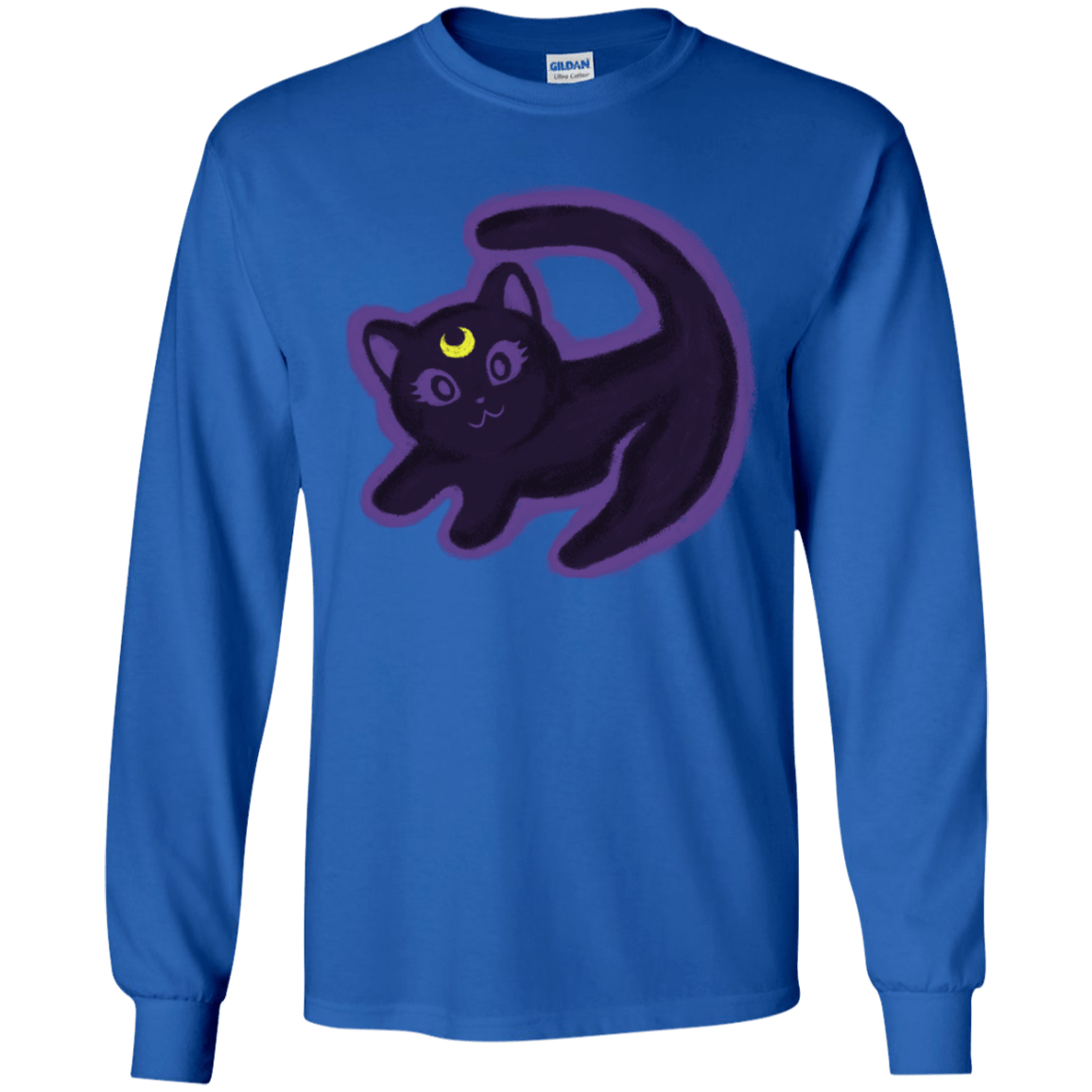 T-Shirts Royal / YS Kitty Queen Youth Long Sleeve T-Shirt