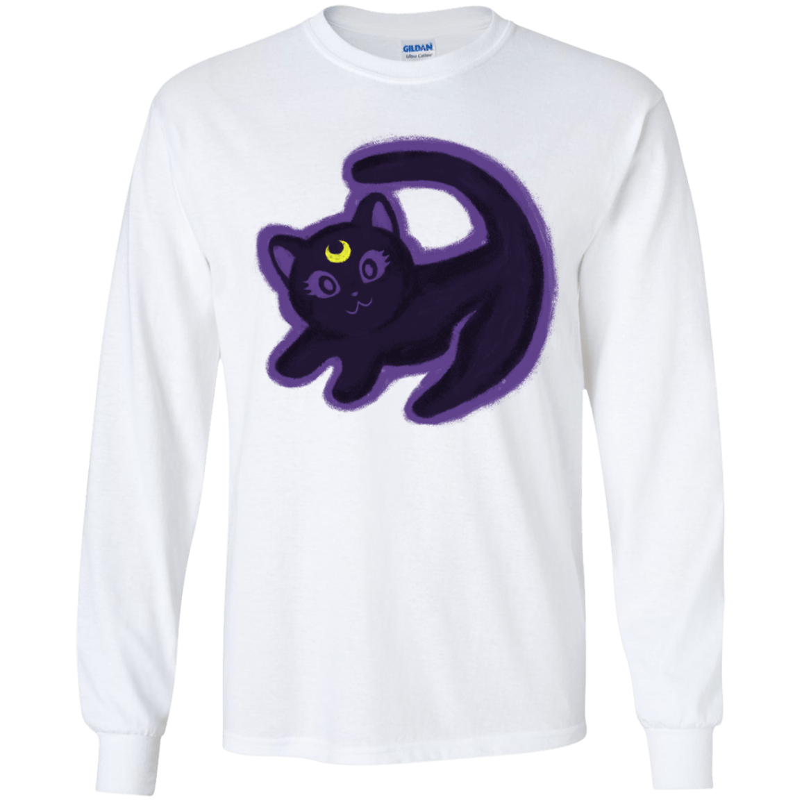 T-Shirts White / YS Kitty Queen Youth Long Sleeve T-Shirt