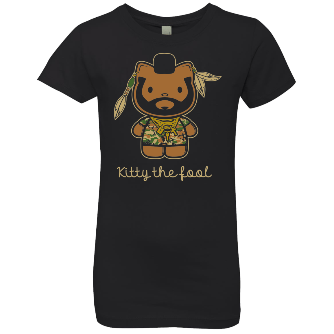 T-Shirts Black / YXS Kitty the Fool Girls Premium T-Shirt