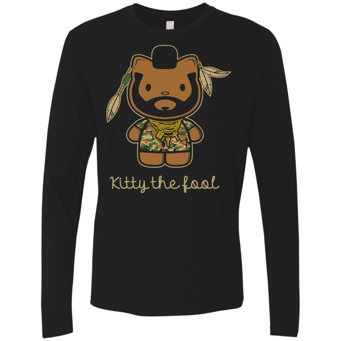 T-Shirts Black / Small Kitty the Fool Men's Premium Long Sleeve