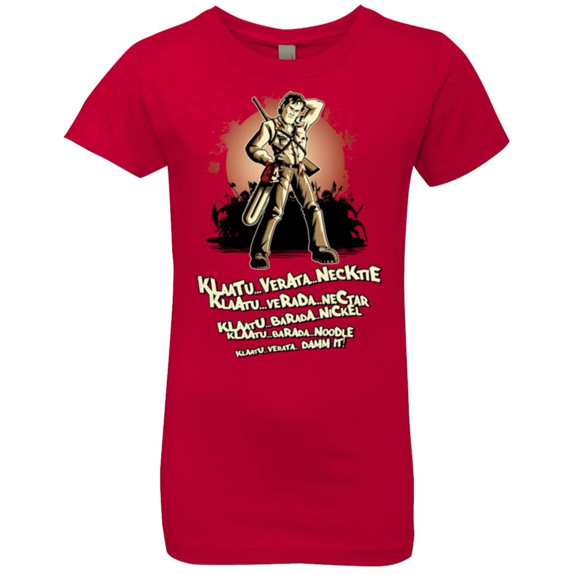 T-Shirts Red / YXS Klaatu Barada Nikto Girls Premium T-Shirt