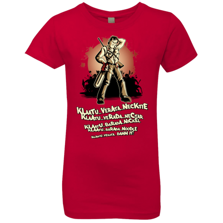 T-Shirts Red / YXS Klaatu Barada Nikto Girls Premium T-Shirt