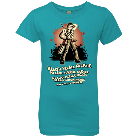 T-Shirts Tahiti Blue / YXS Klaatu Barada Nikto Girls Premium T-Shirt