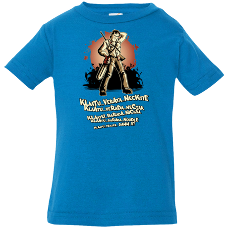 T-Shirts Cobalt / 6 Months Klaatu Barada Nikto Infant Premium T-Shirt