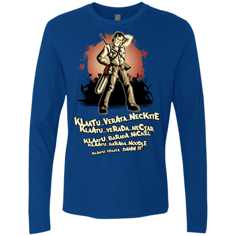 T-Shirts Royal / Small Klaatu Barada Nikto Men's Premium Long Sleeve
