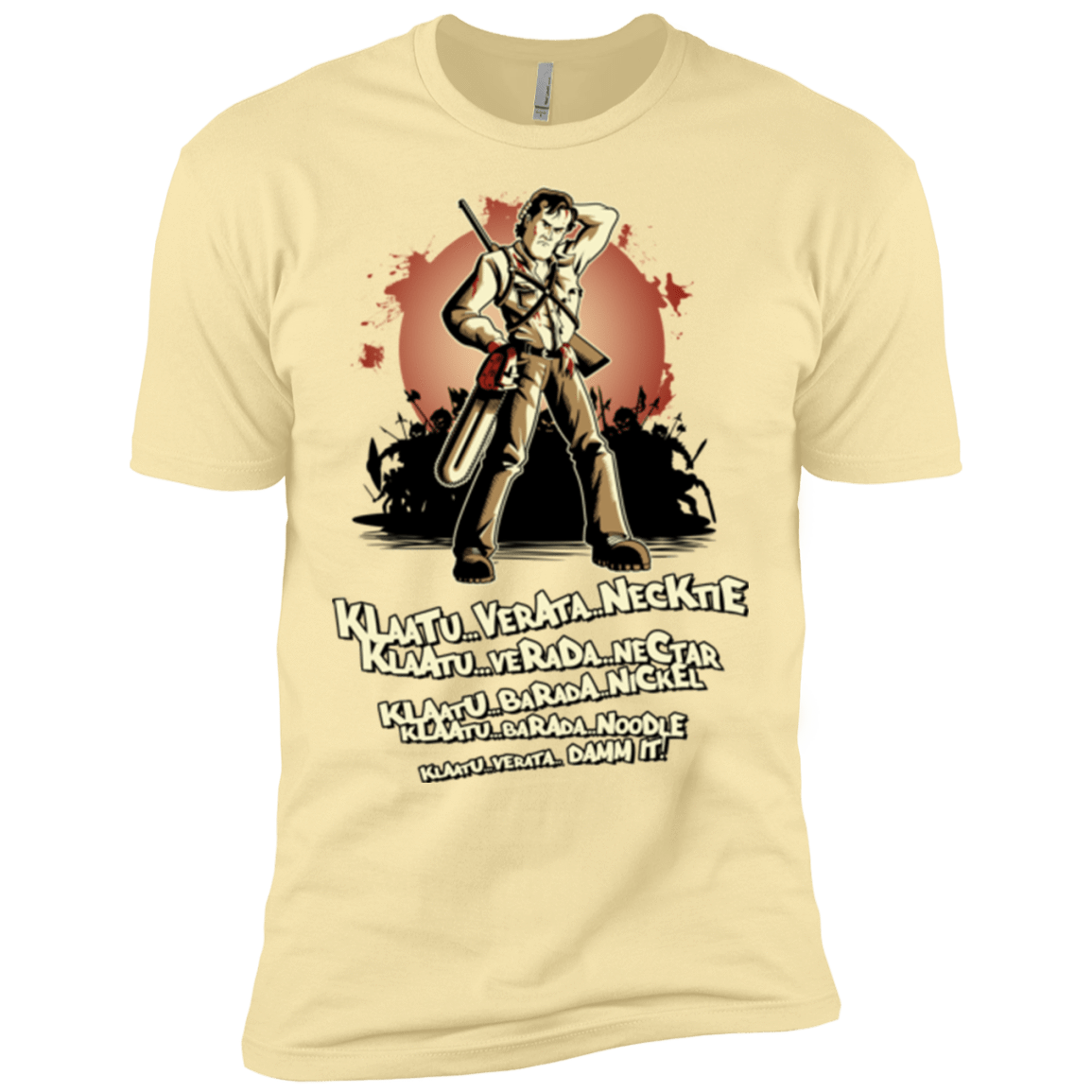T-Shirts Banana Cream / X-Small Klaatu Barada Nikto Men's Premium T-Shirt