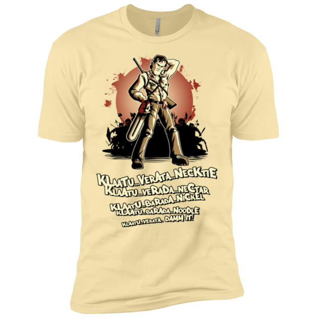 T-Shirts Banana Cream / X-Small Klaatu Barada Nikto Men's Premium T-Shirt