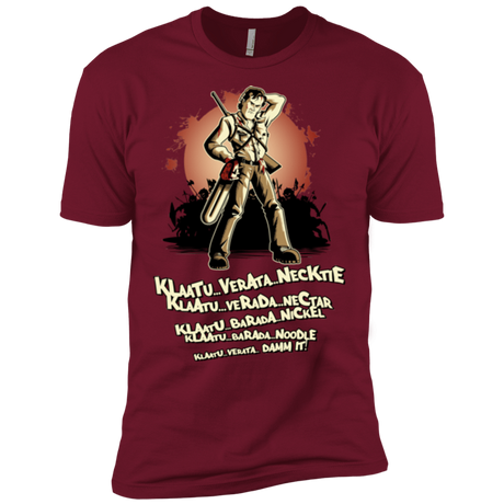 T-Shirts Cardinal / X-Small Klaatu Barada Nikto Men's Premium T-Shirt