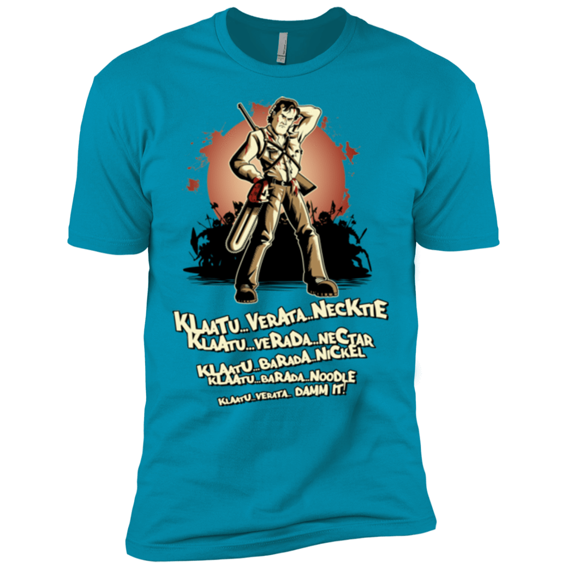 T-Shirts Turquoise / X-Small Klaatu Barada Nikto Men's Premium T-Shirt