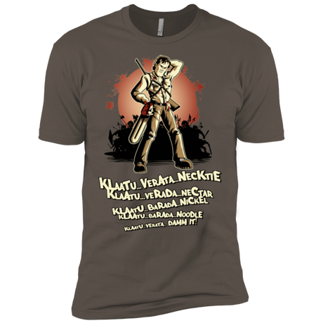 T-Shirts Warm Grey / X-Small Klaatu Barada Nikto Men's Premium T-Shirt