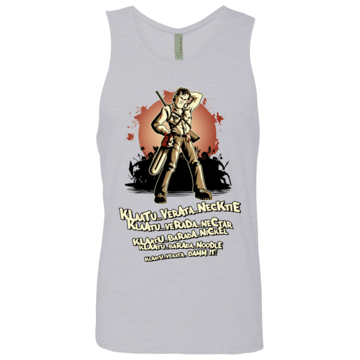 T-Shirts Heather Grey / Small Klaatu Barada Nikto Men's Premium Tank Top