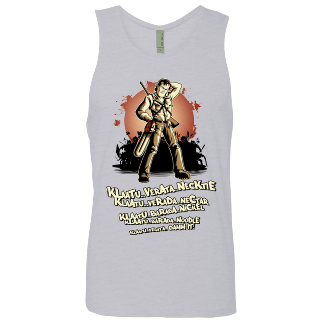 T-Shirts Heather Grey / Small Klaatu Barada Nikto Men's Premium Tank Top