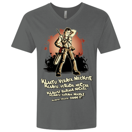 T-Shirts Heavy Metal / X-Small Klaatu Barada Nikto Men's Premium V-Neck