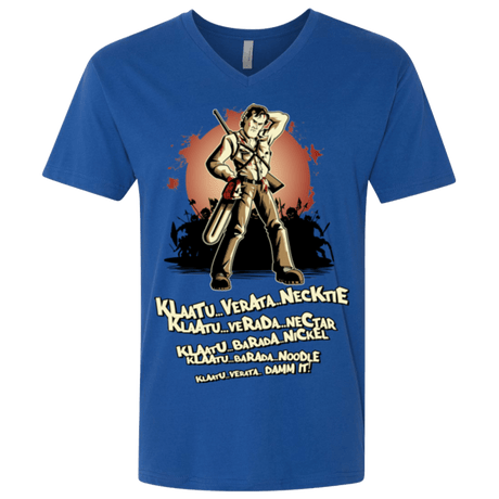 T-Shirts Royal / X-Small Klaatu Barada Nikto Men's Premium V-Neck