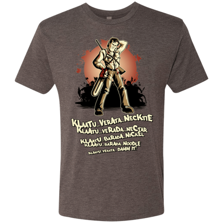 T-Shirts Macchiato / Small Klaatu Barada Nikto Men's Triblend T-Shirt