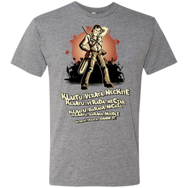 T-Shirts Premium Heather / Small Klaatu Barada Nikto Men's Triblend T-Shirt