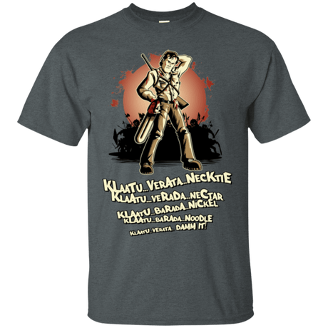 T-Shirts Dark Heather / Small Klaatu Barada Nikto T-Shirt