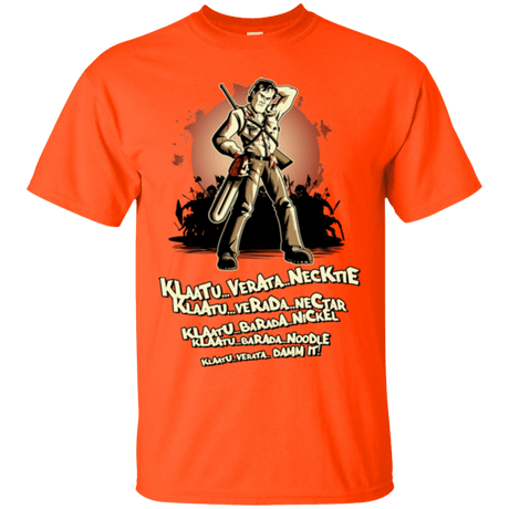 T-Shirts Orange / Small Klaatu Barada Nikto T-Shirt