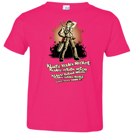 T-Shirts Hot Pink / 2T Klaatu Barada Nikto Toddler Premium T-Shirt
