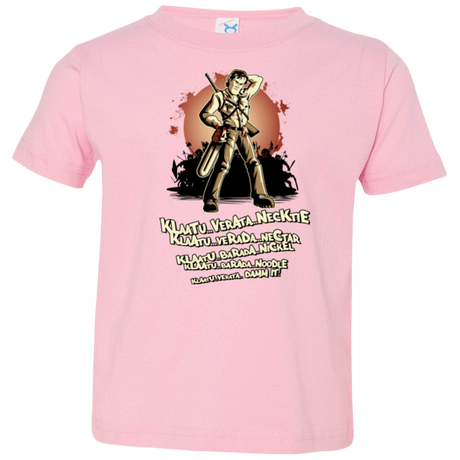 T-Shirts Pink / 2T Klaatu Barada Nikto Toddler Premium T-Shirt