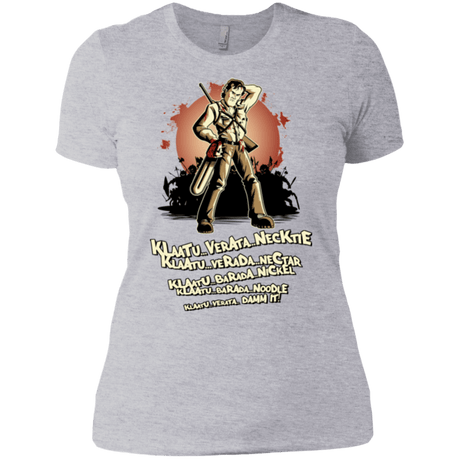 T-Shirts Heather Grey / X-Small Klaatu Barada Nikto Women's Premium T-Shirt
