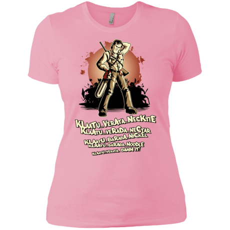 T-Shirts Light Pink / X-Small Klaatu Barada Nikto Women's Premium T-Shirt