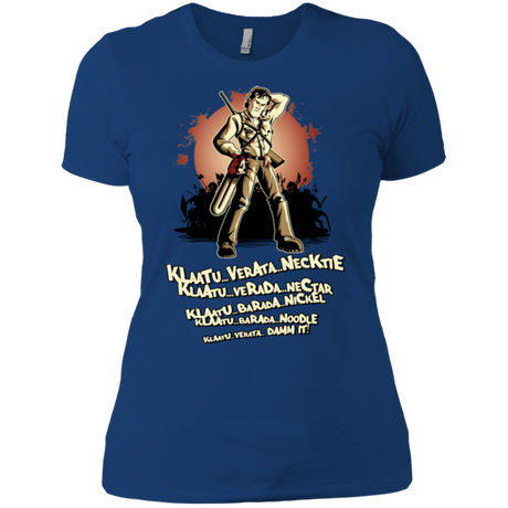 T-Shirts Royal / X-Small Klaatu Barada Nikto Women's Premium T-Shirt