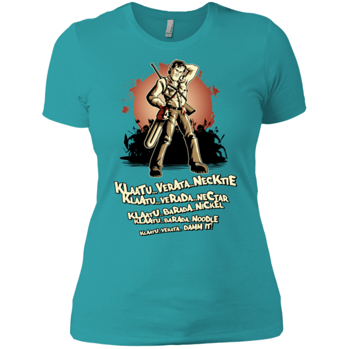 T-Shirts Tahiti Blue / X-Small Klaatu Barada Nikto Women's Premium T-Shirt