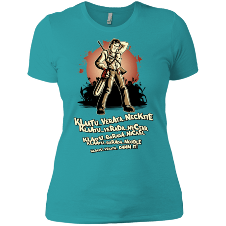 T-Shirts Tahiti Blue / X-Small Klaatu Barada Nikto Women's Premium T-Shirt