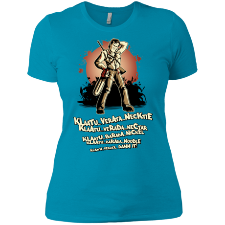 T-Shirts Turquoise / X-Small Klaatu Barada Nikto Women's Premium T-Shirt