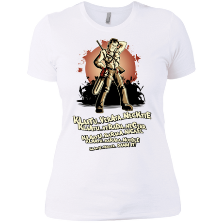 T-Shirts White / X-Small Klaatu Barada Nikto Women's Premium T-Shirt