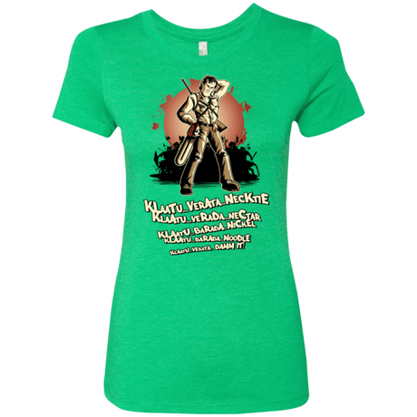 T-Shirts Envy / Small Klaatu Barada Nikto Women's Triblend T-Shirt