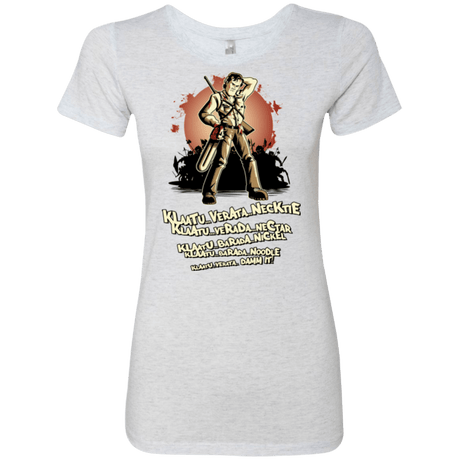 T-Shirts Heather White / Small Klaatu Barada Nikto Women's Triblend T-Shirt