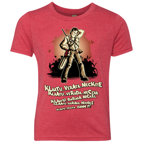 T-Shirts Vintage Red / YXS Klaatu Barada Nikto Youth Triblend T-Shirt